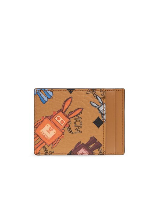 MCM Blue Pattern Card Holder for men