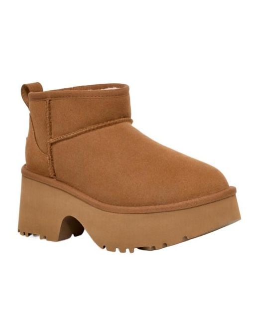 Ugg Brown Classic Ultra Mini New Heights Boots