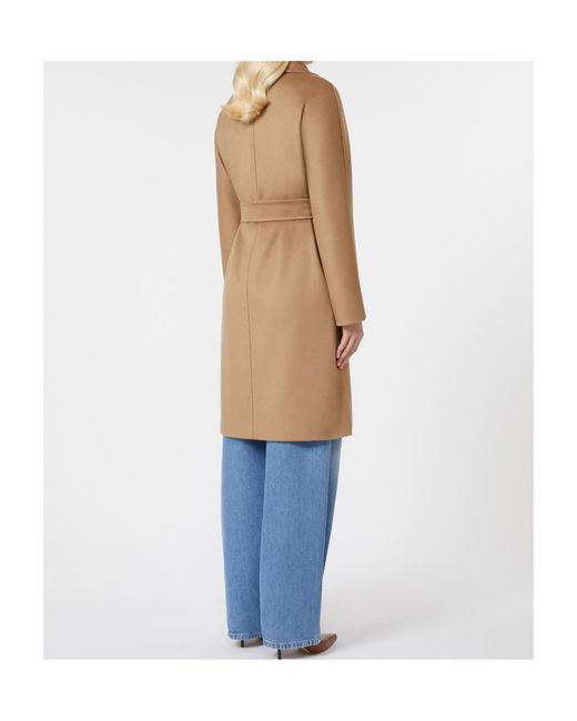 Max Mara Natural Wool Robe Coat