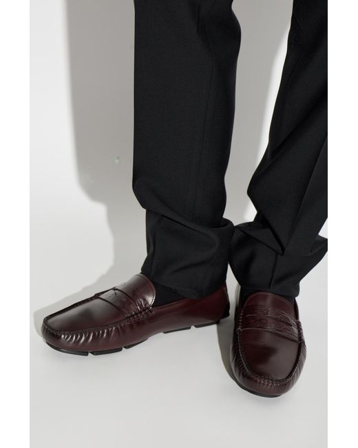 Dolce & Gabbana Brown Dg Logo Plaque Loafers for men