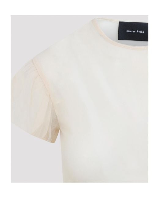 Simone Rocha White Crew Neck Top