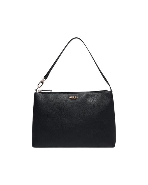 Guess Black Logo-Letter Shoulder Bag