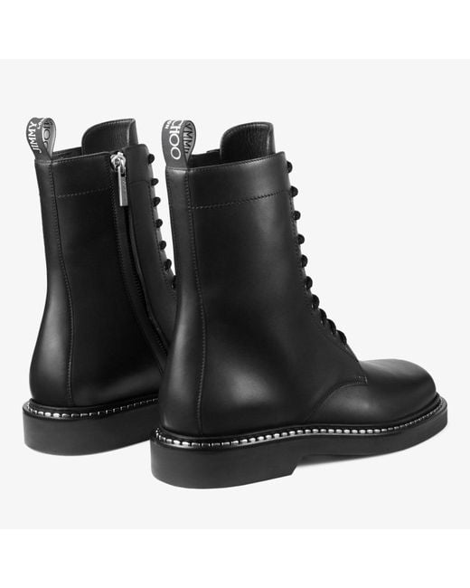Jimmy Choo Black Rowan Derby Lace-Up Ankle Boots for men