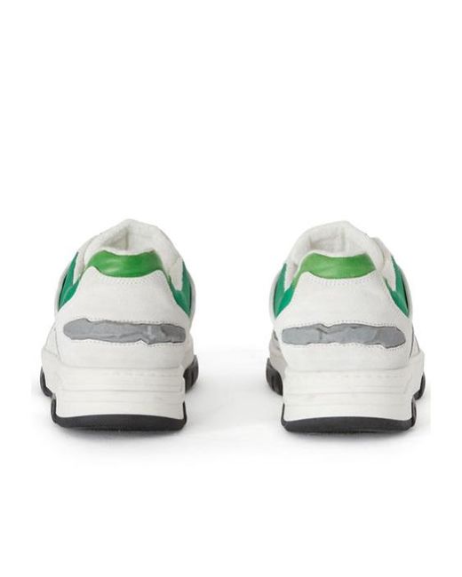 MSGM White Logo Printed Panelled Sneakers for men