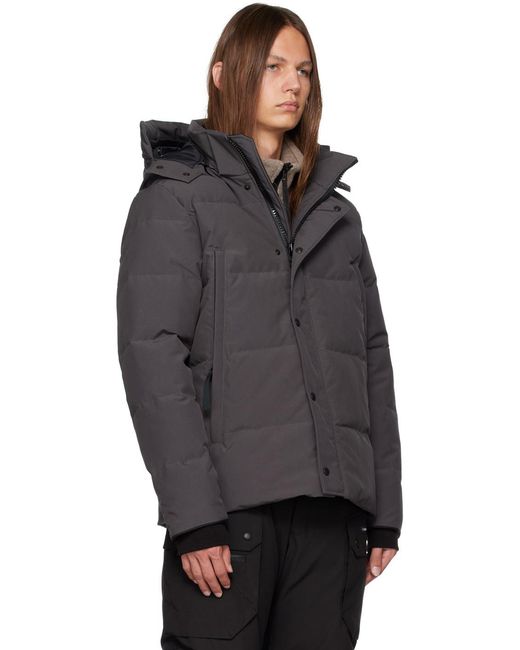 Canada Goose Gray Wyndham Zipper Down Jacket for men