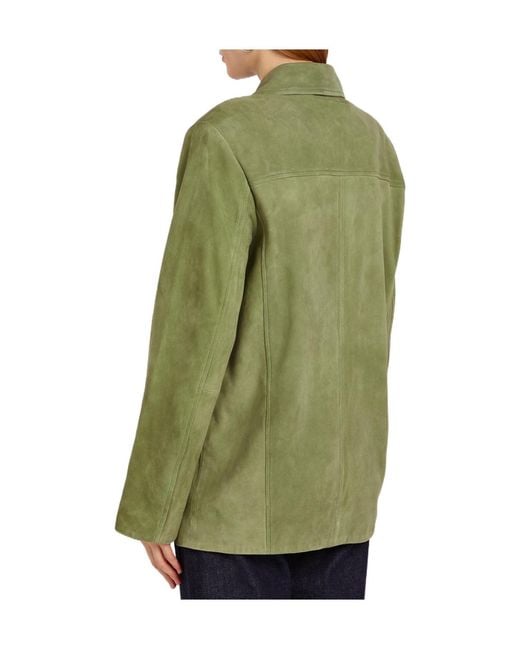 Reformation Green Suede Jacket
