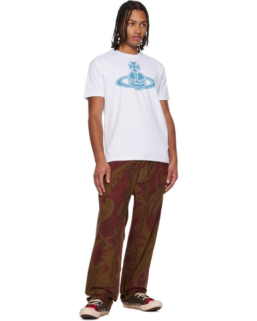 Vivienne Westwood Blue Orb Printed Crewneck T-Shirt