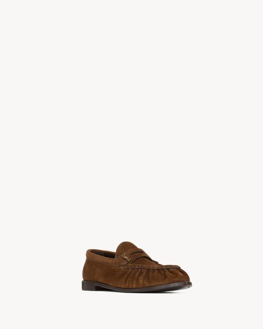 Saint Laurent Brown Le Loafer 15 for men