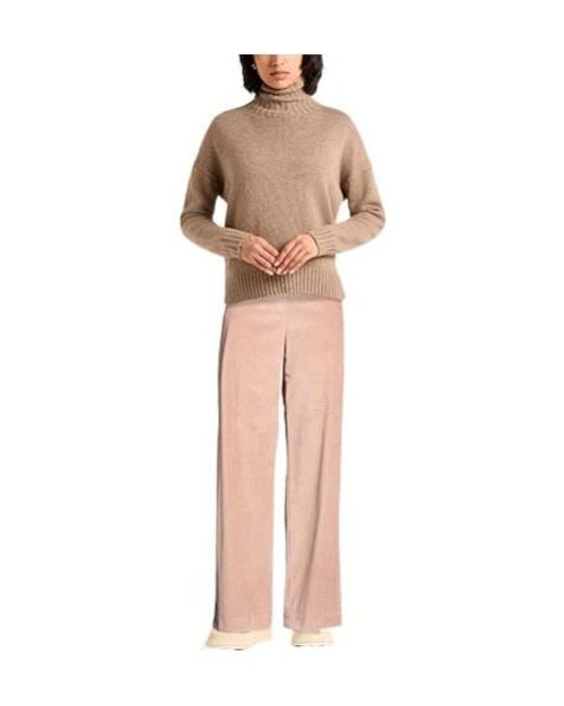 Weekend by Maxmara Pink Solid Casual Trousers
