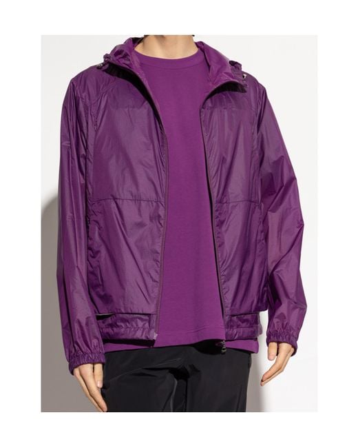 Moncler Purple Lamo Zip-Up Hooded Jacket for men