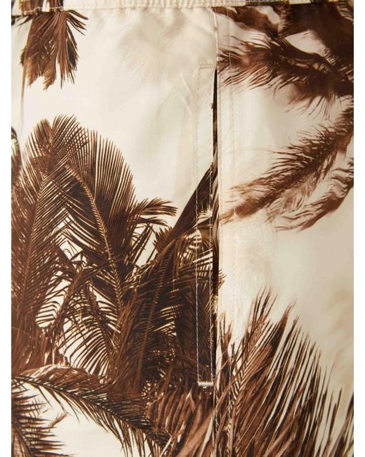 Moncler Natural Wide-Leg Swim Trunks for men