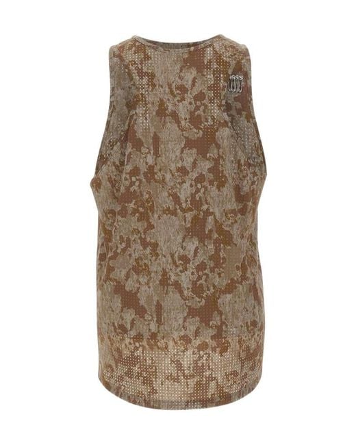 Satisfy Brown Space O Perforated Performance Top for men