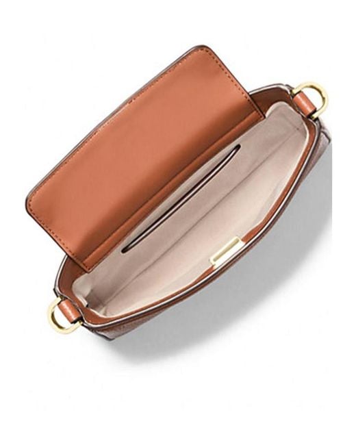 MICHAEL Michael Kors Brown Bryant Small Pebbled Convertible Pouch