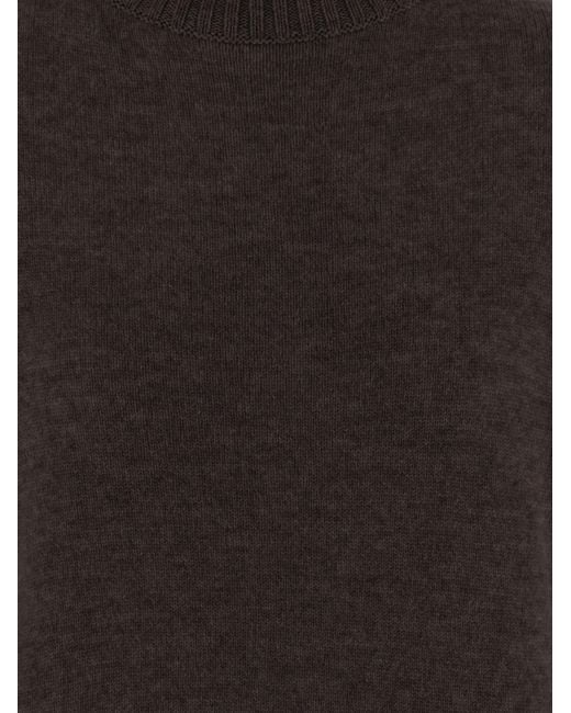 Allude Black Cashmere Turtleneck Knitted Sweater