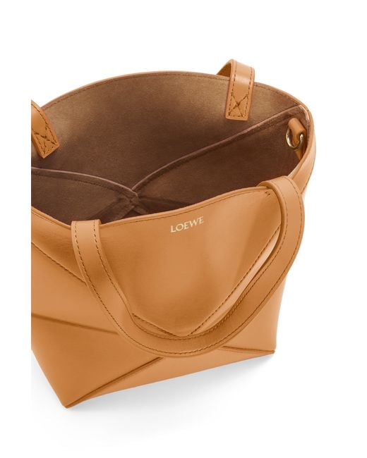 Loewe White Mini Puzzle Fold Tote Bag
