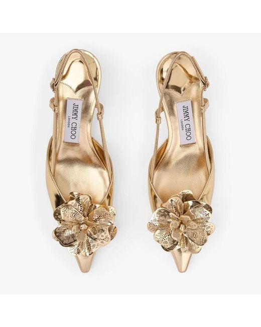 Jimmy Choo Metallic Mimmi Sling Back 50 High Heels