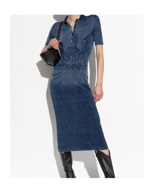 DIESEL Blue M-Fenny Denim Button-Up Dress