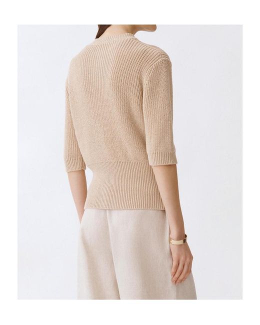Fabiana Filippi Natural Crew Neck Cardigan