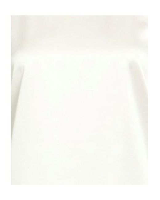 Max Mara White Short-Sleeved With A Round Neck