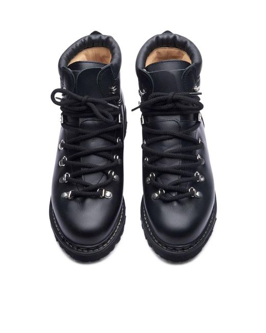 Paraboot Black Round-Toe Short Boots