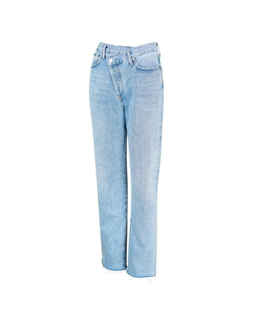 Agolde Blue Multi-Pocket Denim Trousers