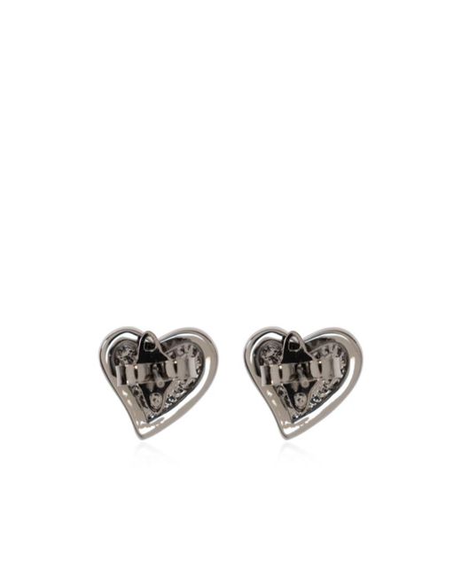 Vivienne Westwood Metallic Heart Stud Earrings