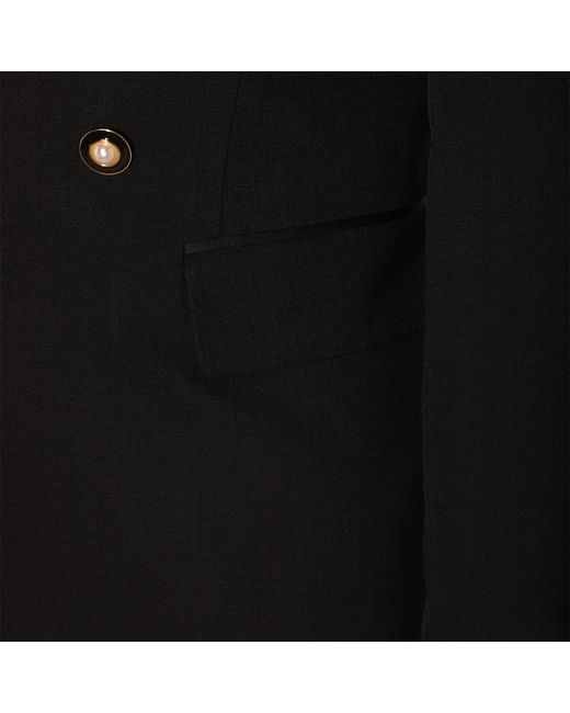 Casablanca Black Double-Breasted Tuxedo Blazer for men