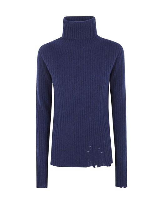 Uma Wang Blue Turtleneck Sweater