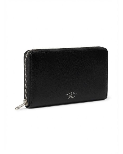 Gucci Black Lira Zip Around Wallet for men