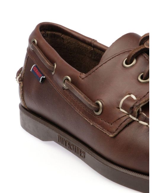 Sebago Brown Docksides Portland Leather Loafers for men
