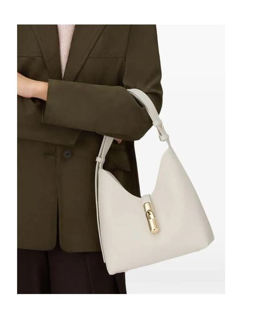Furla White Adjustable Shoulder Strap Shoulder Bag