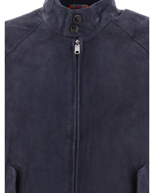 Baracuta Blue G9 Zip-Up Bomber Jacket for men