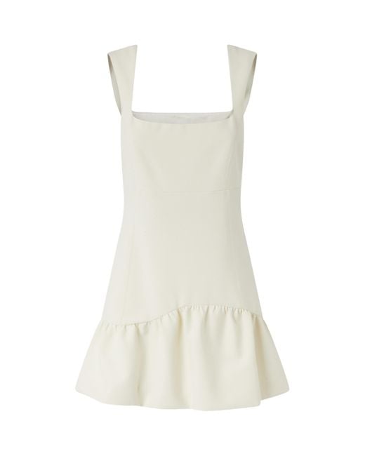 Pinko White Short Flared Sleeveless Dress