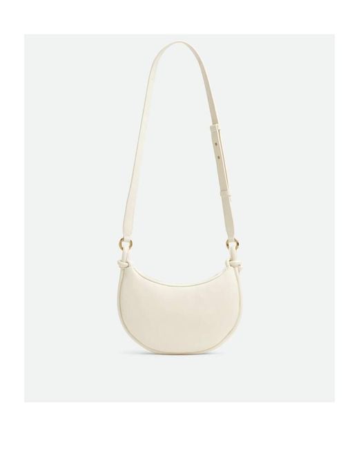 Bottega Veneta White Gemelli Intrecciato Shoulder Bag