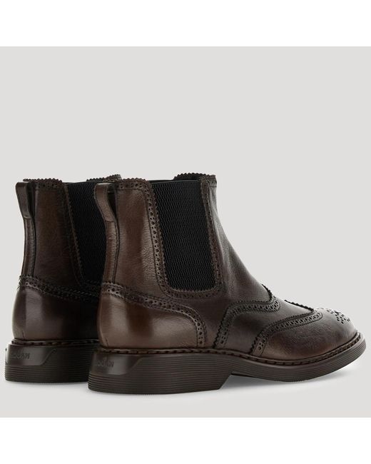 Hogan Black Elasticated Side-Panel Boots for men