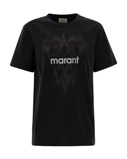 Isabel Marant Black Zewel Printed Tee-Shirt