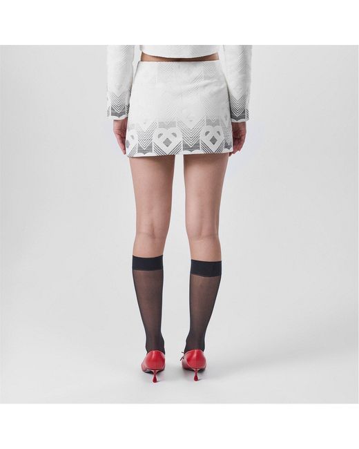 Casablanca White Patterned Skirt