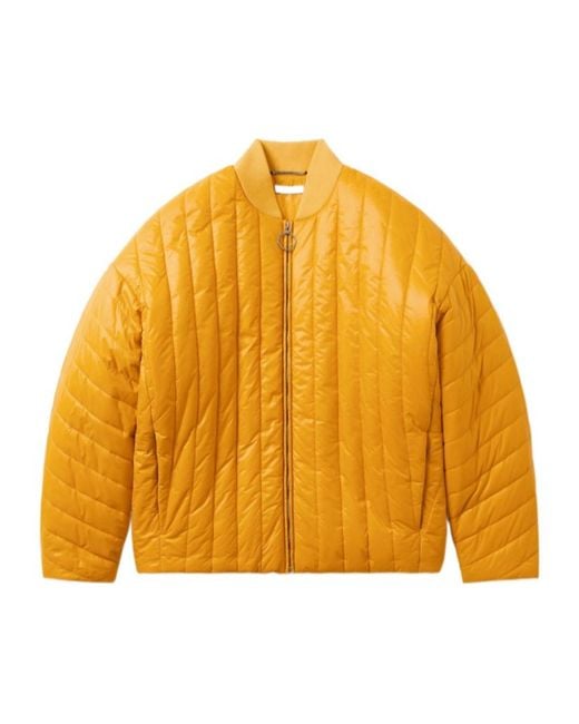 1989 STUDIO Yellow Quilted Zip-Up Coat for men