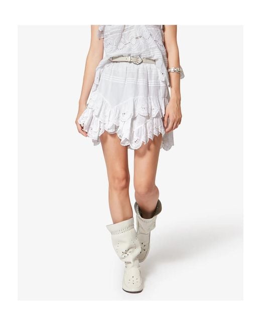 Isabel Marant White Isabel Marant Étoile Jocadia Floral Lace Shorts