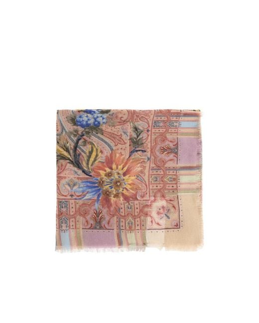 Etro Pink Patterned Scarf