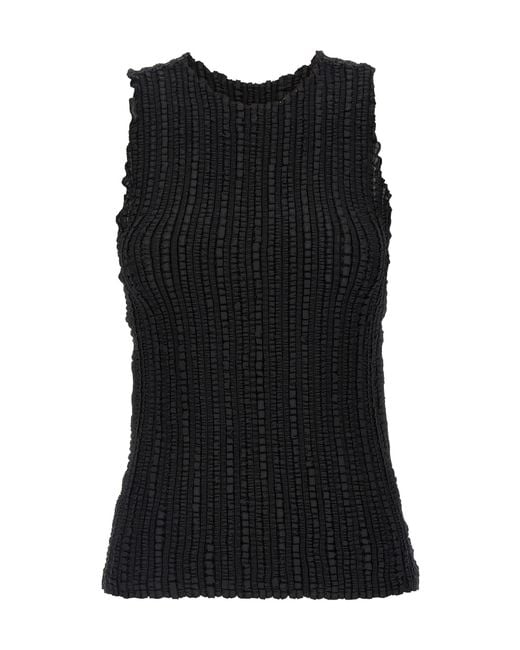 Issey Miyake Black Jellyfish Pleated Tank Top