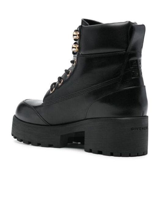 Givenchy Black Trekker Lace-Up Ankle Boots