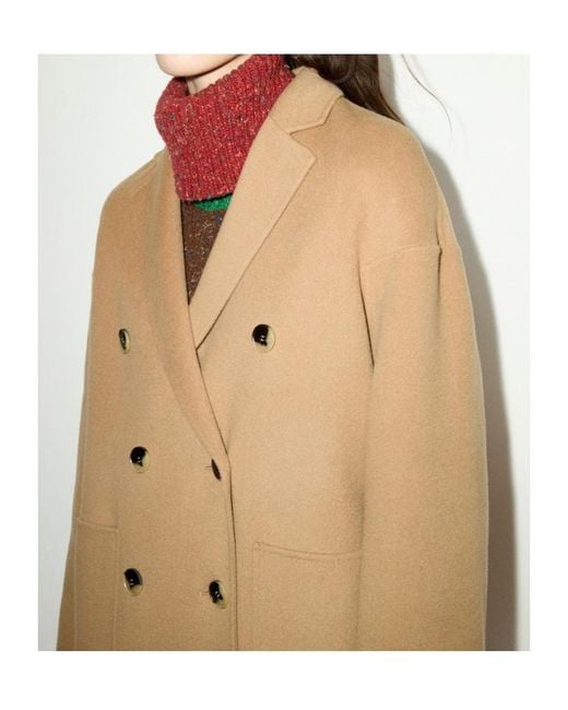 MAX&Co. Natural Double-Woven Wool Coat