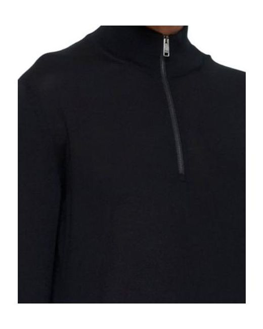 Zegna Blue Zip-Detailed Jumper for men
