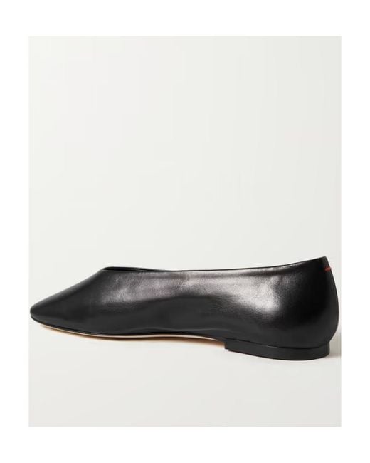 Aeyde Black Kirsten Round Toe Flats