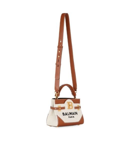 Balmain Brown B-Buzz 22 Top Handle Bag