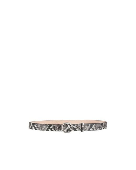 Rag & Bone White Snakeprint Leather Belt
