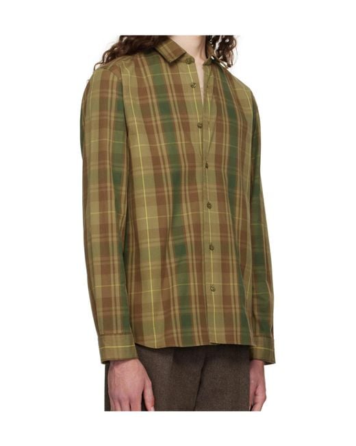 Boss Green Plaid Shirt for men