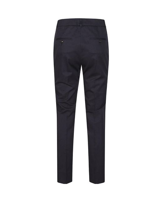 Peserico Blue Straight-Leg Tailored Trousers