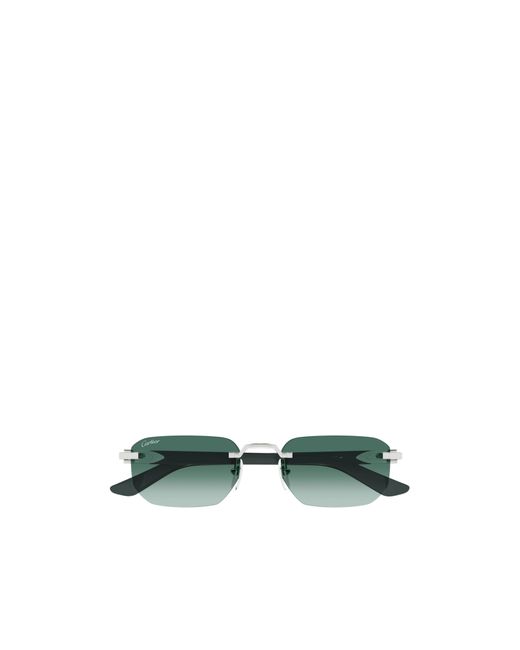 Cartier Green Recangular Frame Sunglasses for men